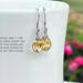 Citrine wire wrapped gemstone earrings in oxidized sterling silver by MariesGems.